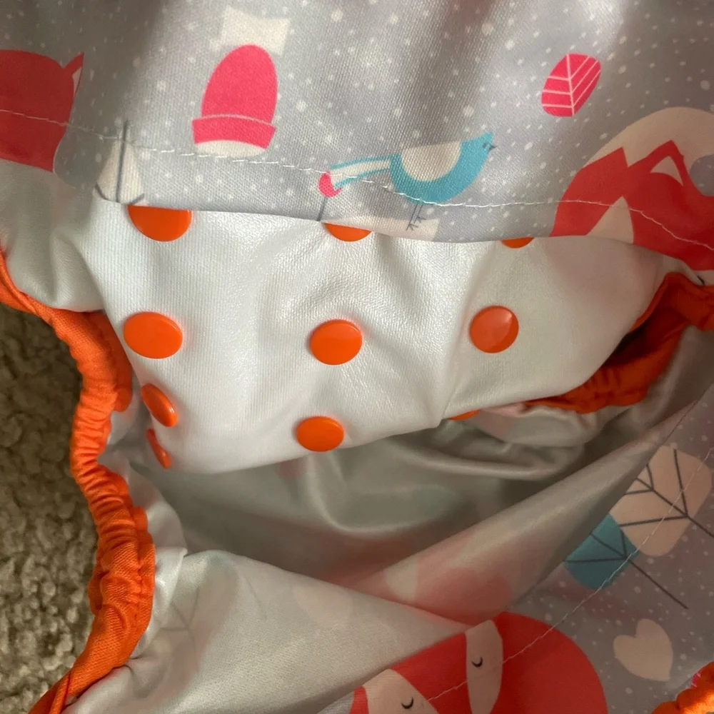 5 Cloth Diaper Shells and 100% Cotton Liners